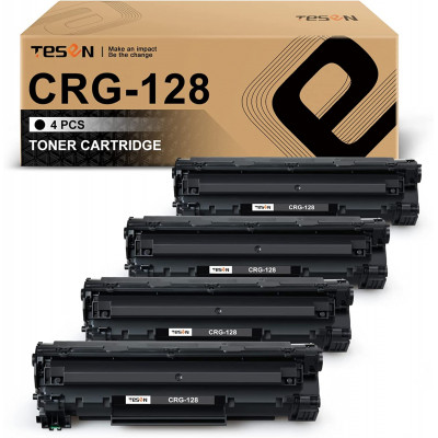 Canon 128 CRG-128 TESEN Compatible Toner Cartridge Replacement 4 Packs